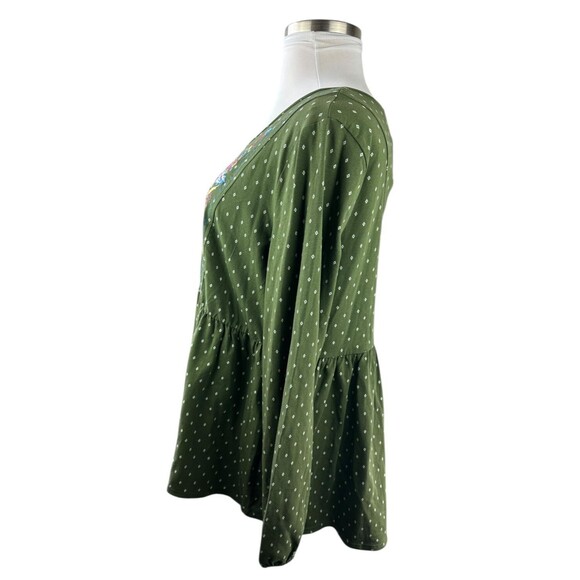 Matilda Jane Through Generations Embroidered Babydoll Top Diamond Print XXL NEW - Picture 8 of 10